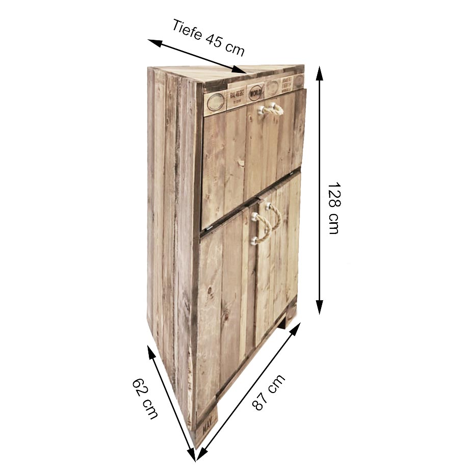 Palettenmöbel  Eckschrank / Bar / Sekretär  "CABARETE"