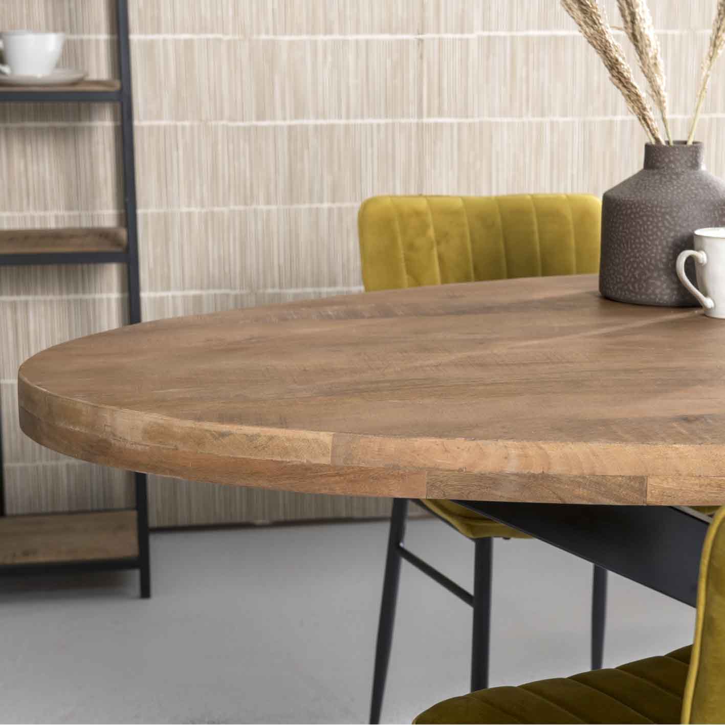 Ovaler Esstisch massiv Mango-Holz "VALENTO"