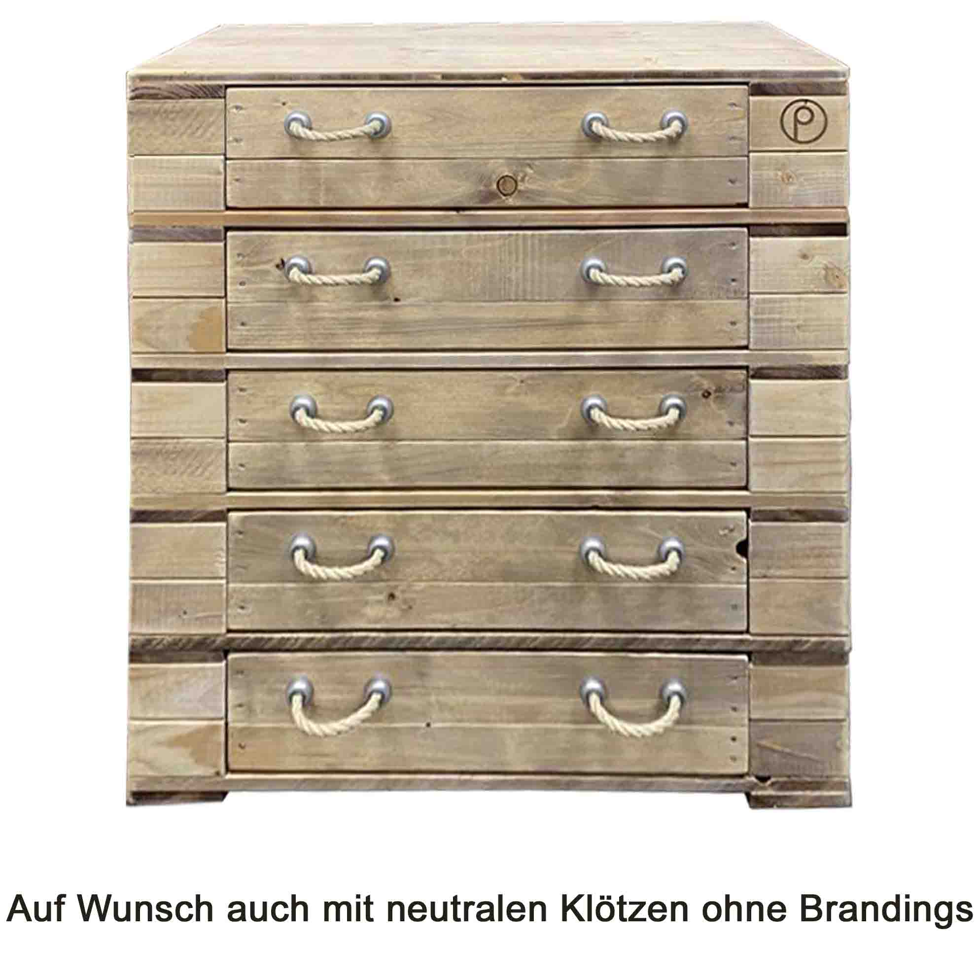 Palettenmöbel  Kommode - Highboard  "PUPONGA-5"