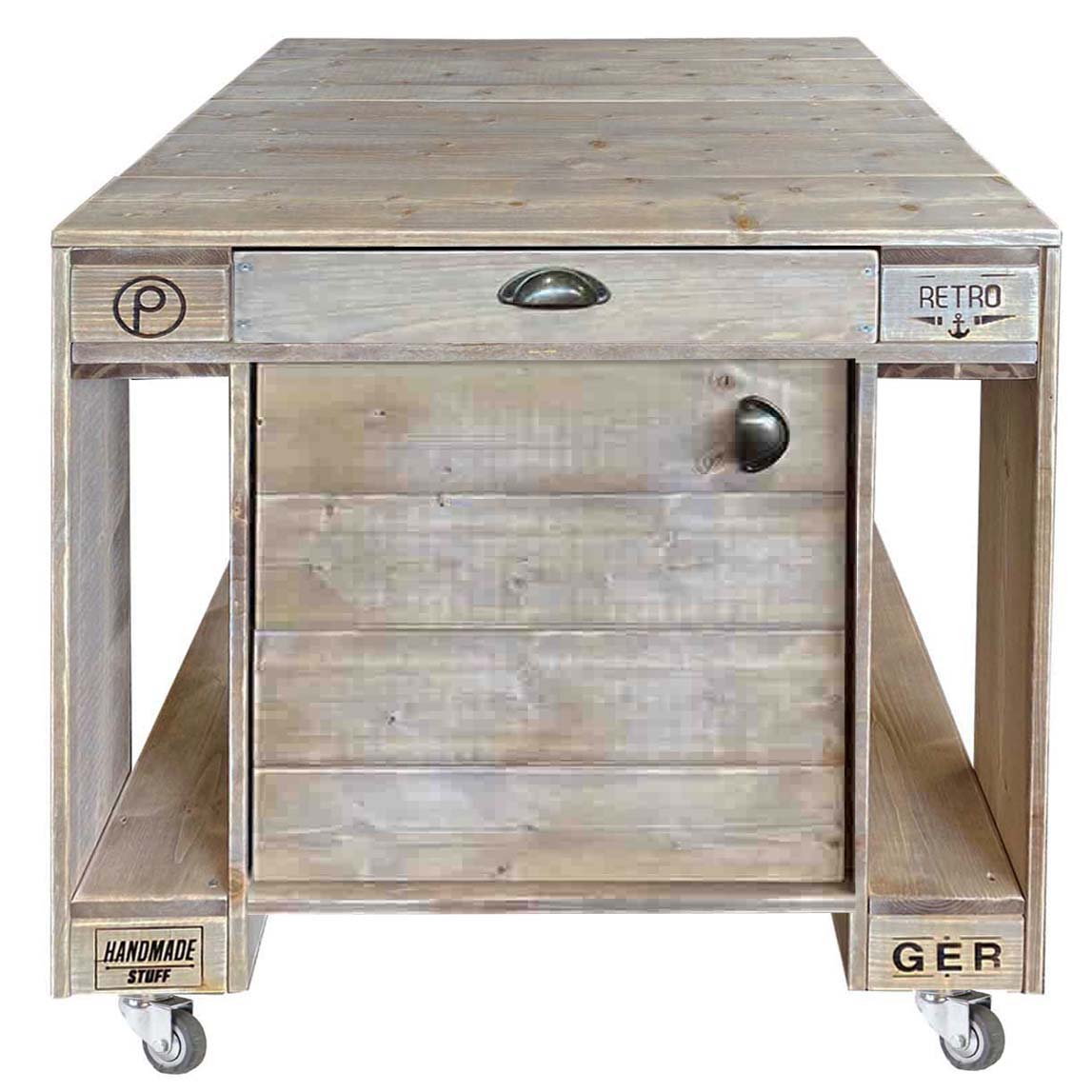 Palettenmöbel Grilltisch - Grillwagen "PERTHONE-S-100-2 Palettenmöbel Grilltisch - Grillwagen "PERTHONE-S-100-2