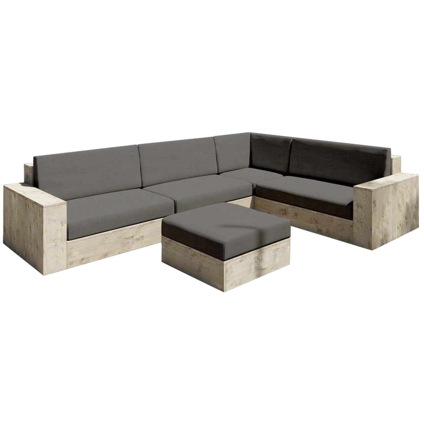 Bauholzmöbel Stil: XXL Lounge Eck-Bank / Garten Eck-Bank  "COFETE"