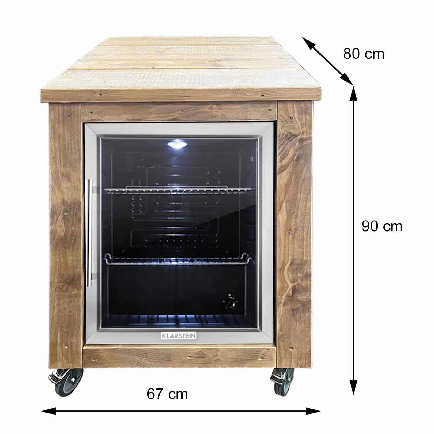 Bauholz Style: Grilltisch - Outdoorküchen-Modul "PERTHONE WOOD Cool"