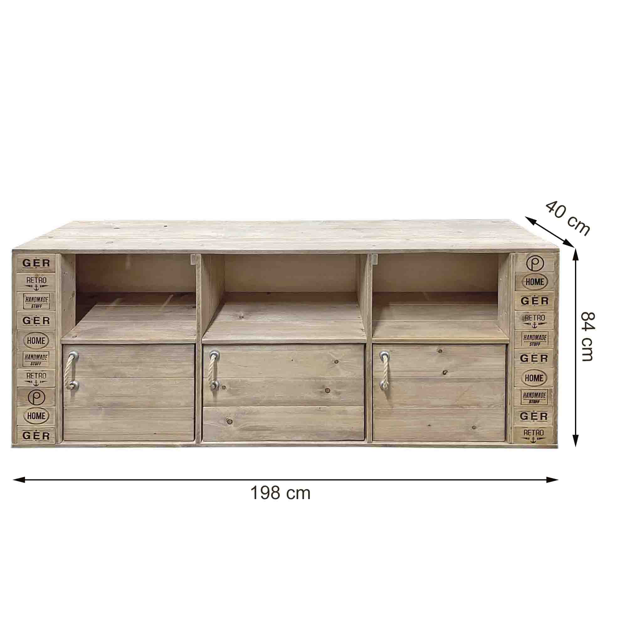 Palettenmöbel großes Highboard "WAINAKU"