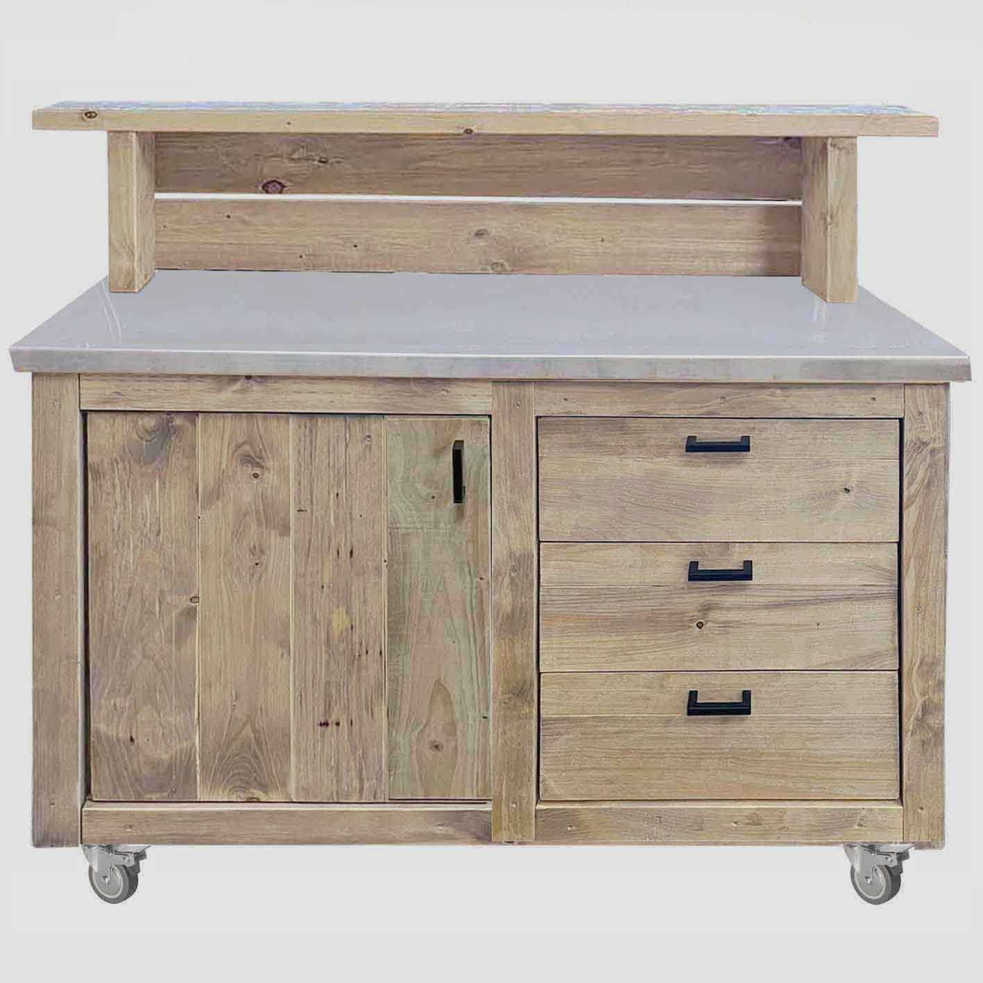 Bauholz Style: Grilltisch - Outdoorküche - Bar - Tresen - "PERTHONE WOOD-ONE-SL" Bauholz Style: Grilltisch - Outdoorküche - Bar - Tresen - "PERTHONE WOOD-ONE-SL"