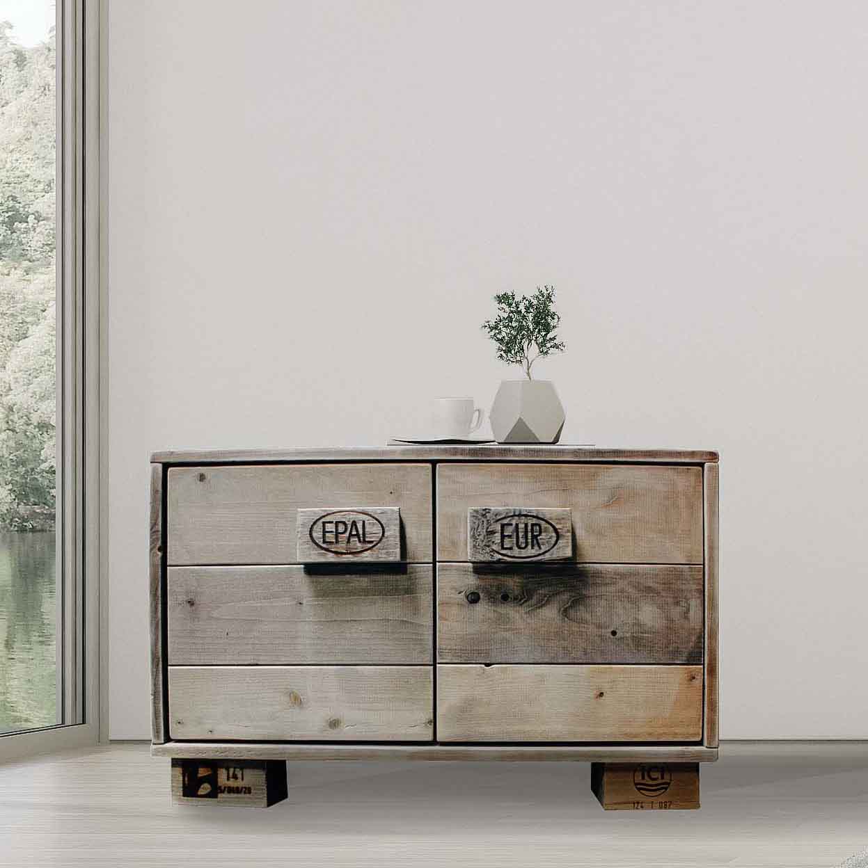 Palettenmöbel: kleine Kommode - Sideboard  "MALOMALO"