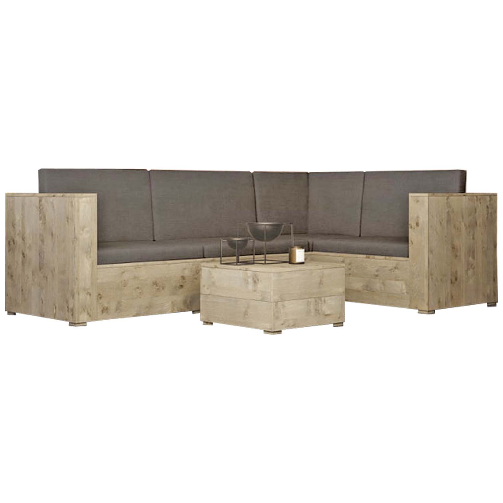 Bauholzmöbel Stil: XL Lounge Eck-Bank / Garten Eck-Bank  "ESQUINZO"