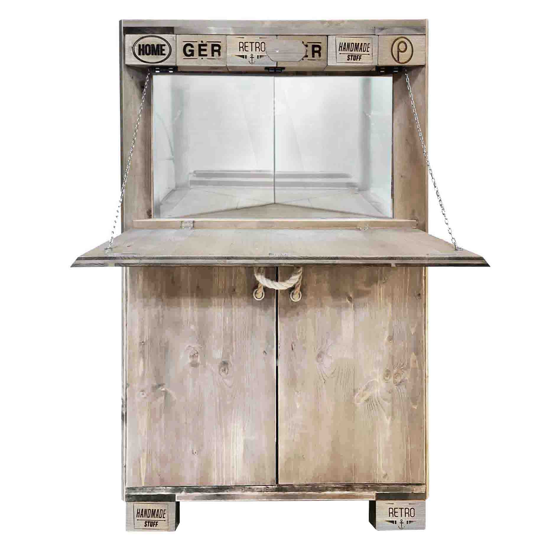 Palettenmöbel  Eckschrank / Bar / Sekretär  "CABARETE" Palettenmöbel  Eckschrank / Bar / Sekretär  "CABARETE"