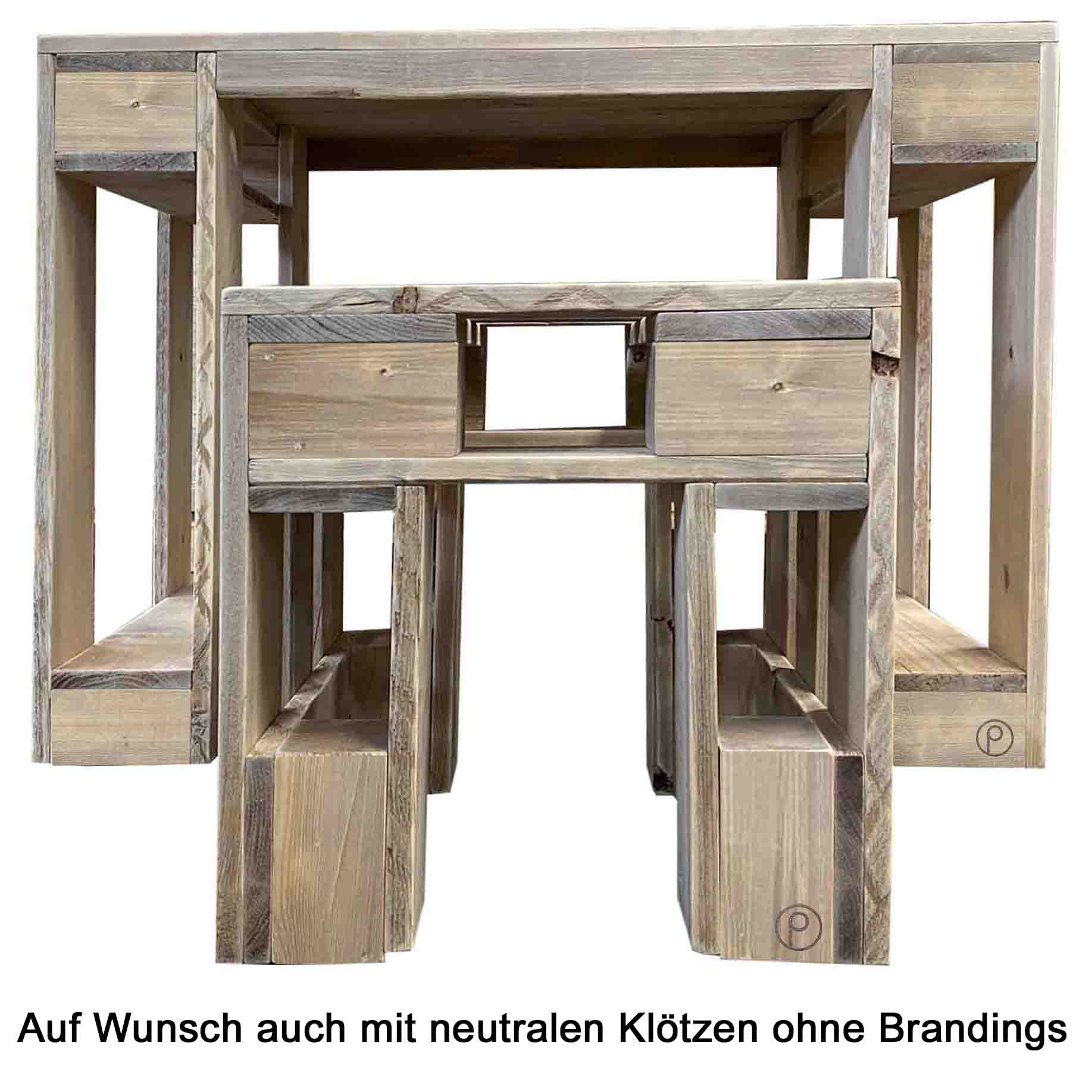 Palettenmöbel  Tisch / Hocker Set "PELEKUNU"