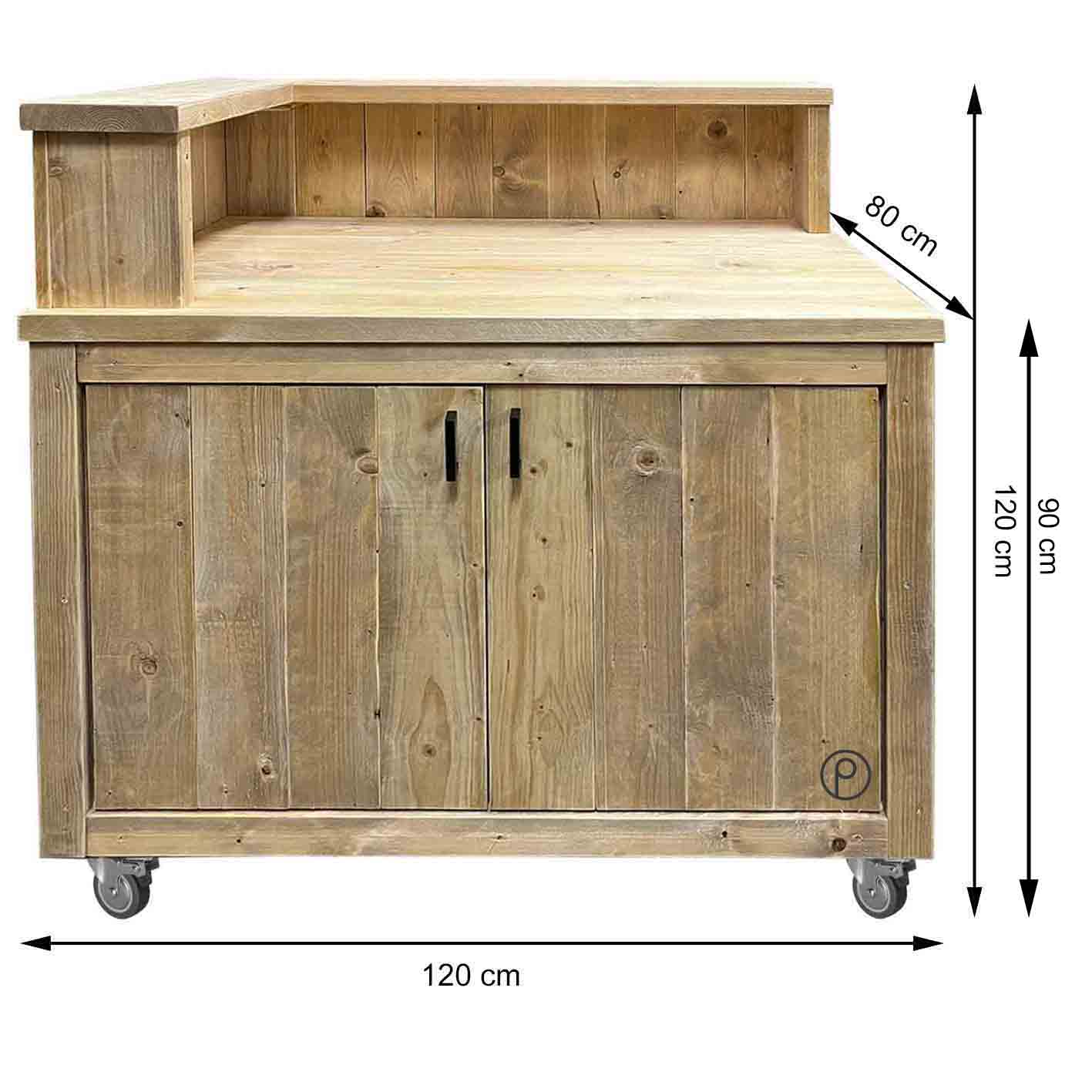 Bauholz Style: Grilltisch - Outdoorküchen Kühlschrank Modul - "PERTHONE KITCHEN"