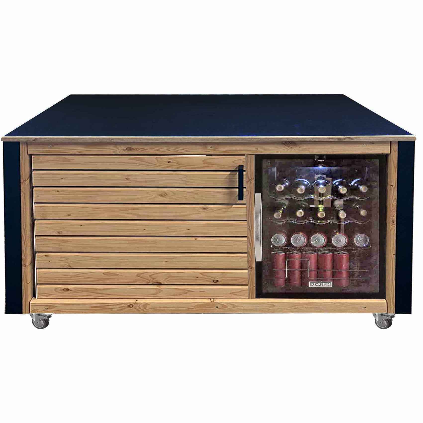Lärchenholz massiv:  Grilltisch - Outdoorküche - BBQ Möbel- "PERTHONE LEO 5"