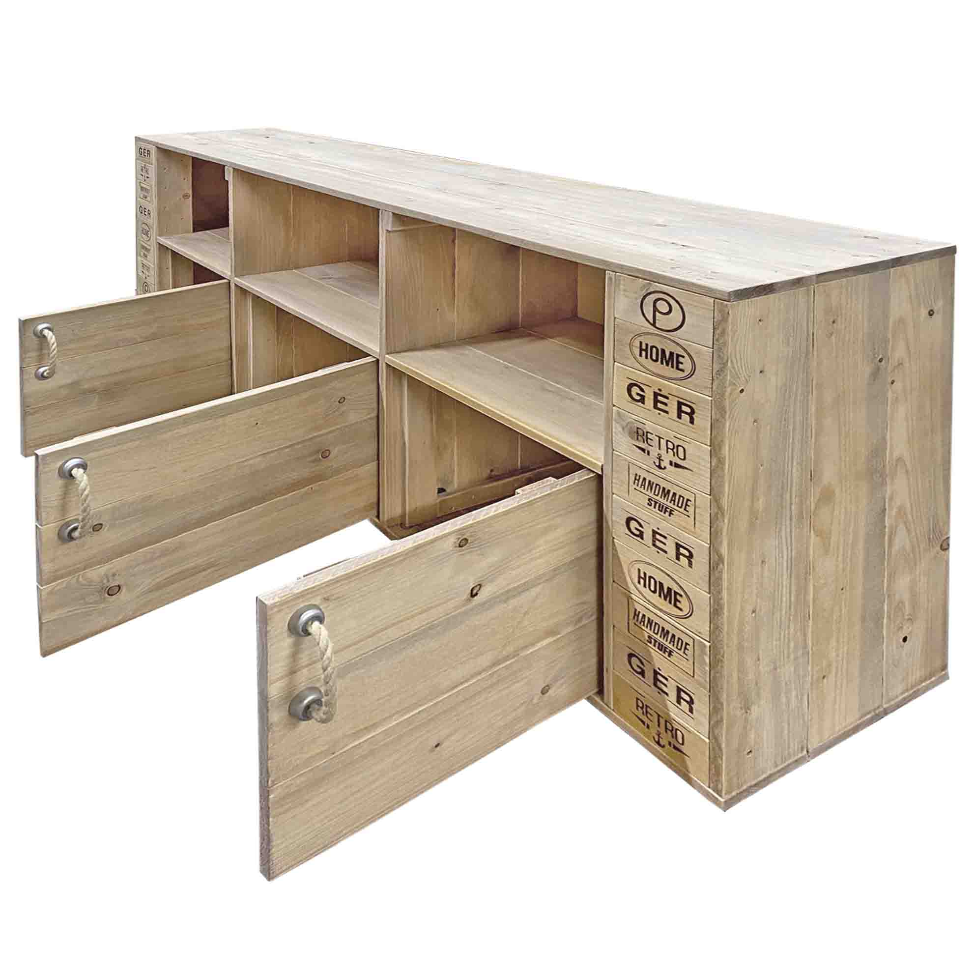 Palettenmöbel großes Highboard "WAINAKU"