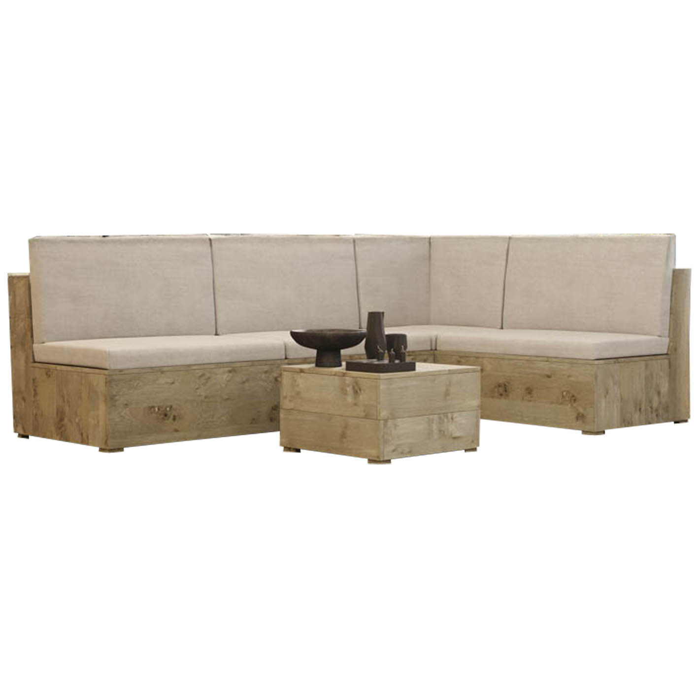 Bauholz - Lounge / Garten - Eckbank ohne Armlehnen "ESQUINZO" Bauholz - Lounge / Garten - Eckbank ohne Armlehnen "ESQUINZO"