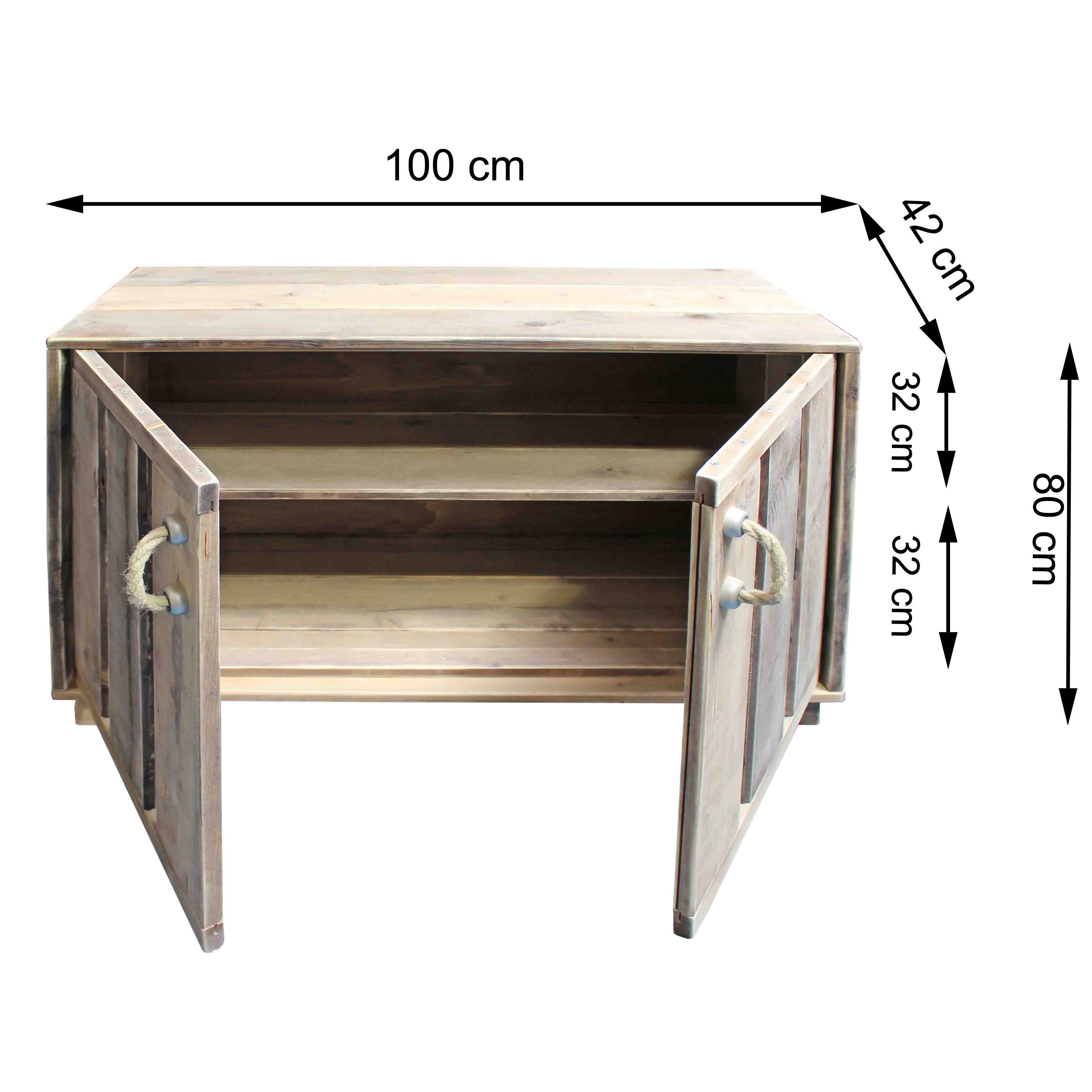 Palettenmöbel Kommode / Sideboard "LODONI" LED