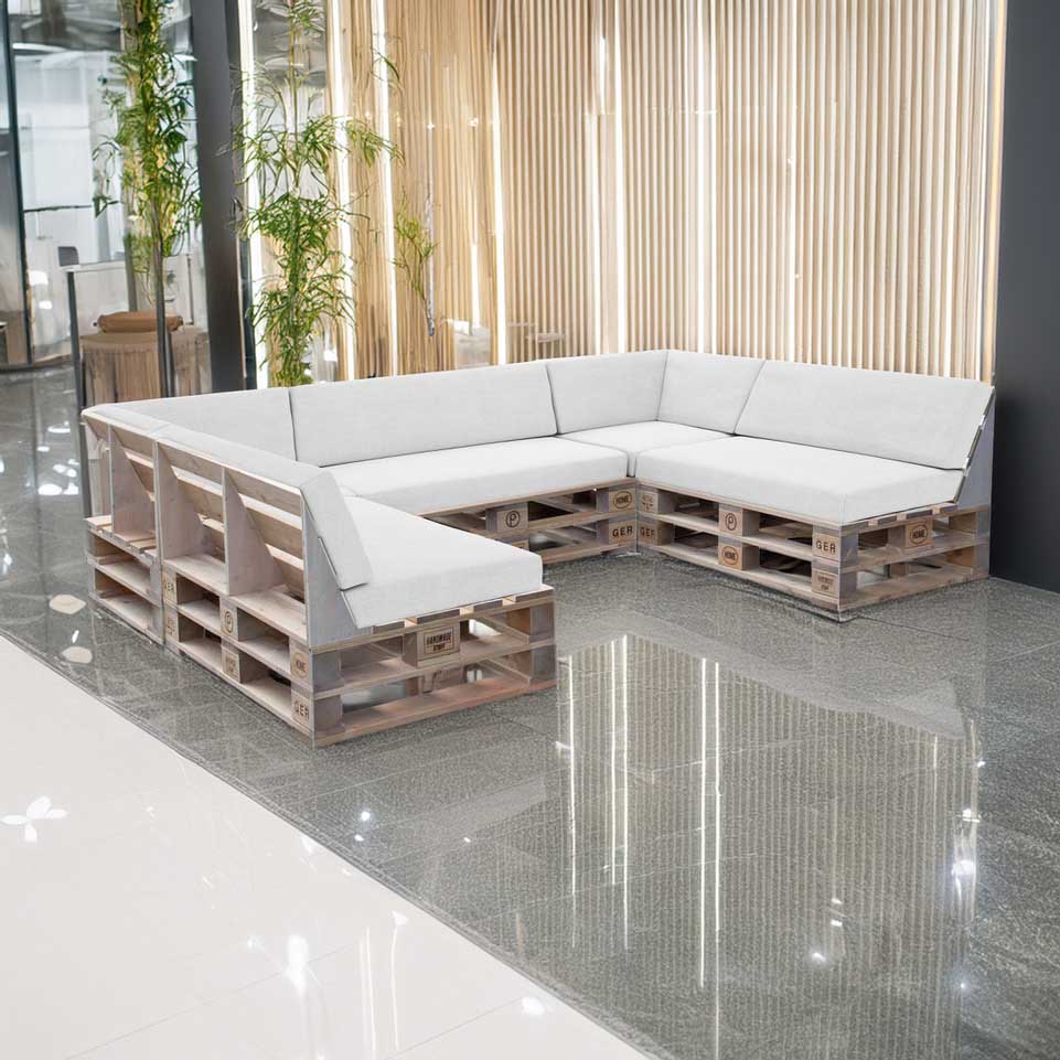 Paletten Sofa - 5-teilige Lounge-Kombination "PERTHONE LS 5"