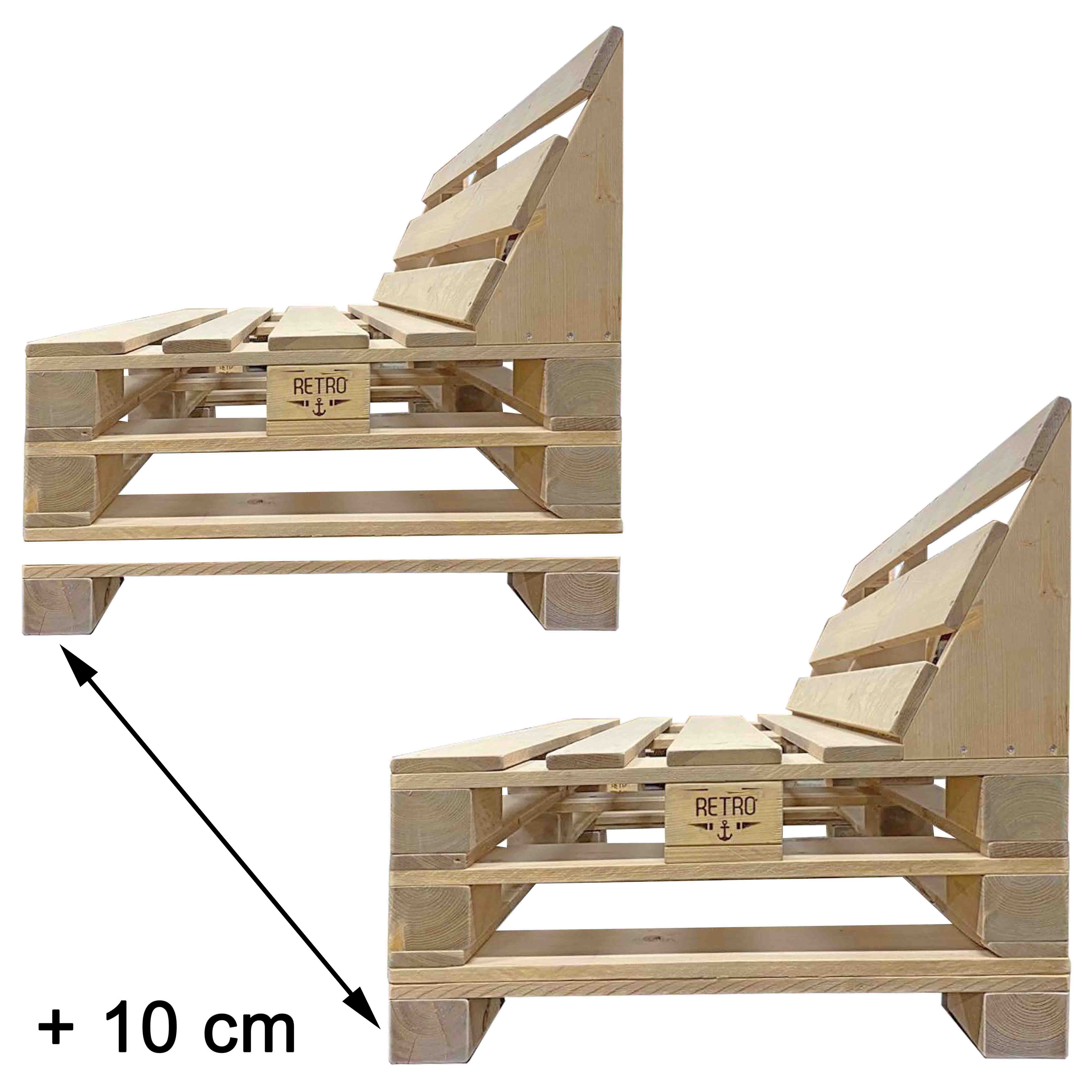 Paletten Sofa - 4-teilige Lounge-Kombination "PERTHONE LS 4"