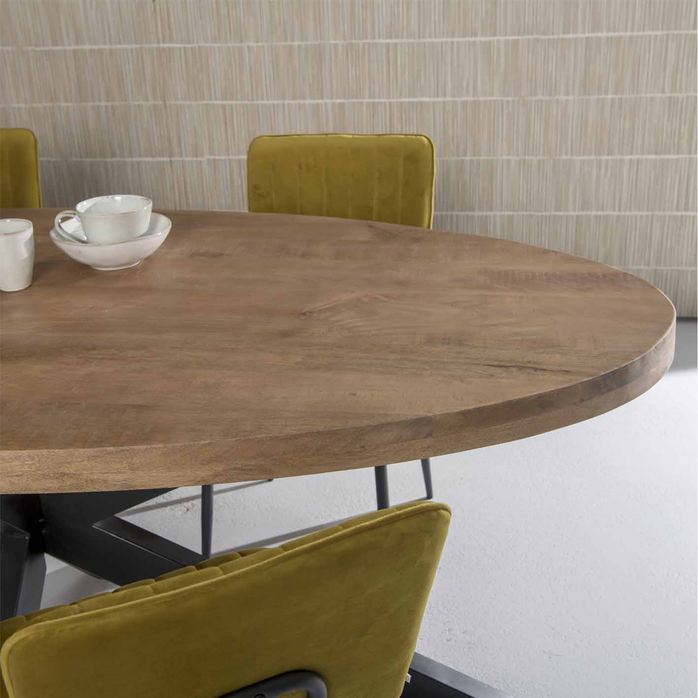 Ovaler Esstisch massiv Mango-Holz "VALENTO"