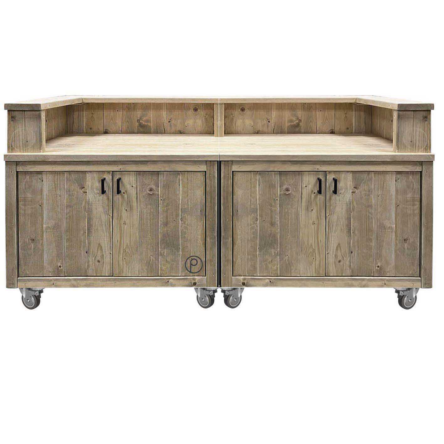 Bauholz Style: Grilltisch - Outdoorküche - Bar - Tresen - "PERTHONE WOOD-2L"