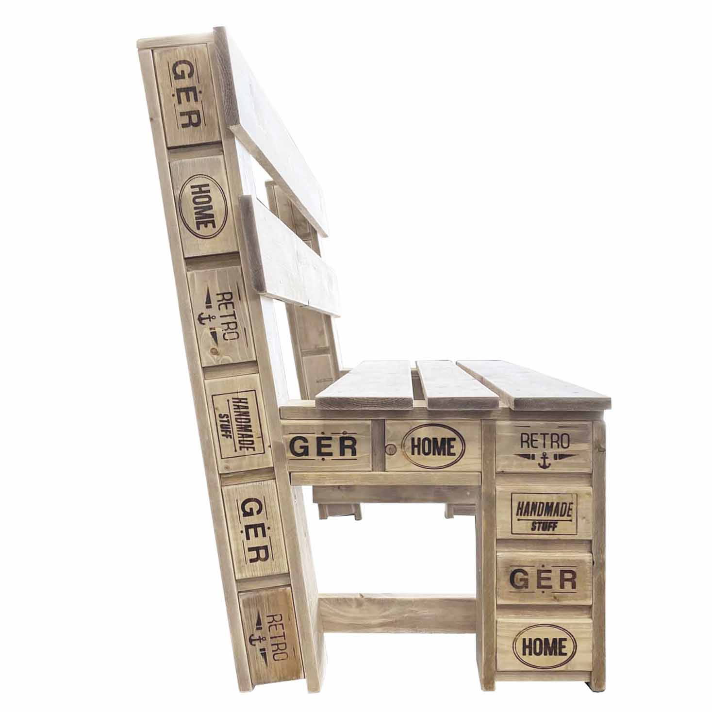 Palettenmöbel:  Gartenbank, Hausbank "OHIO"