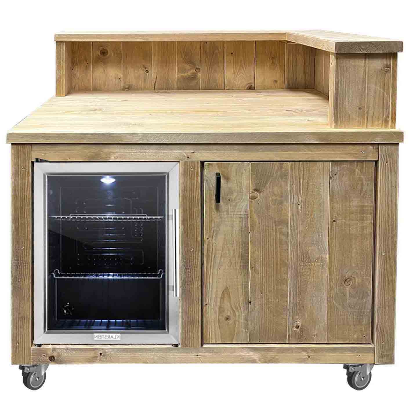 Bauholz Style: Grilltisch - Outdoorküchen Kühlschrank Modul - "PERTHONE KITCHEN"