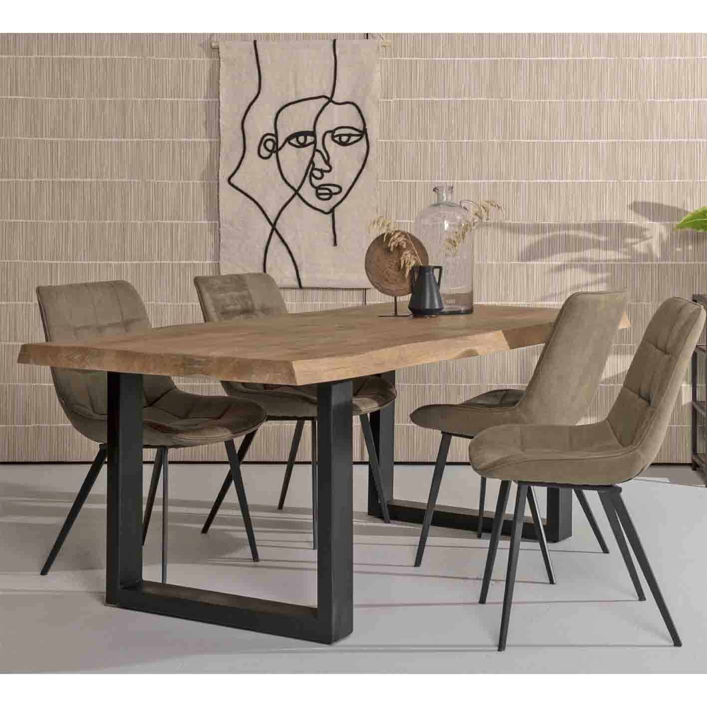 Esstisch Mango Holz mit Baumkante "SANTANA" 180 - 240 cm