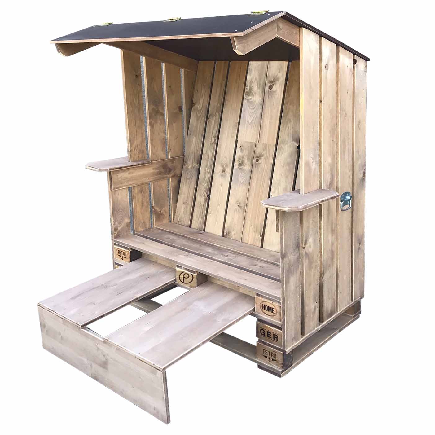 Strandkorb-aus-Paletten-Palettenmöbel-Loungemöbel