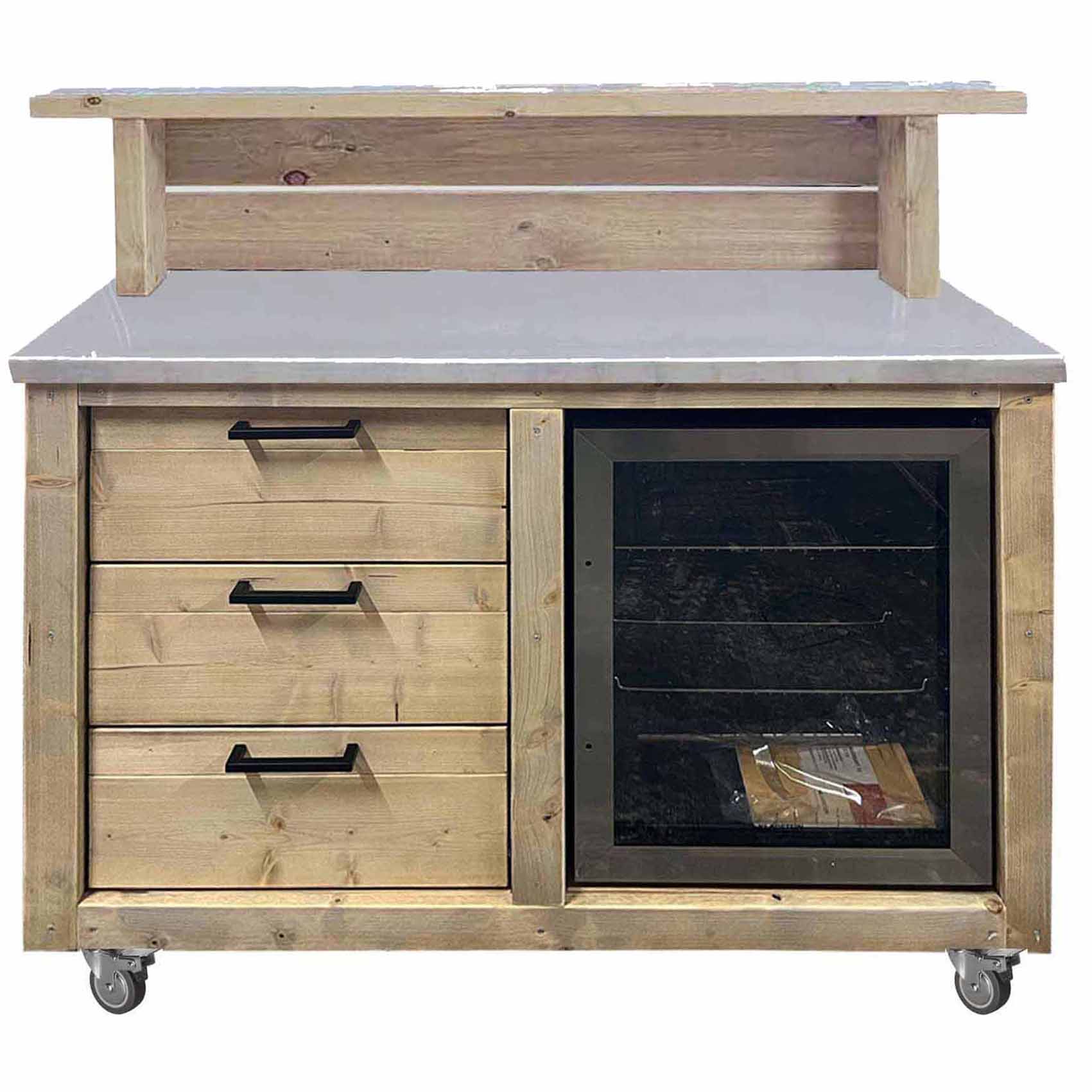 Bauholz Style: Grilltisch - Outdoorküche - Bar - Tresen - "PERTHONE WOOD-ONE-SLC" Bauholz Style: Grilltisch - Outdoorküche - Bar - Tresen - "PERTHONE WOOD-ONE-SLC"