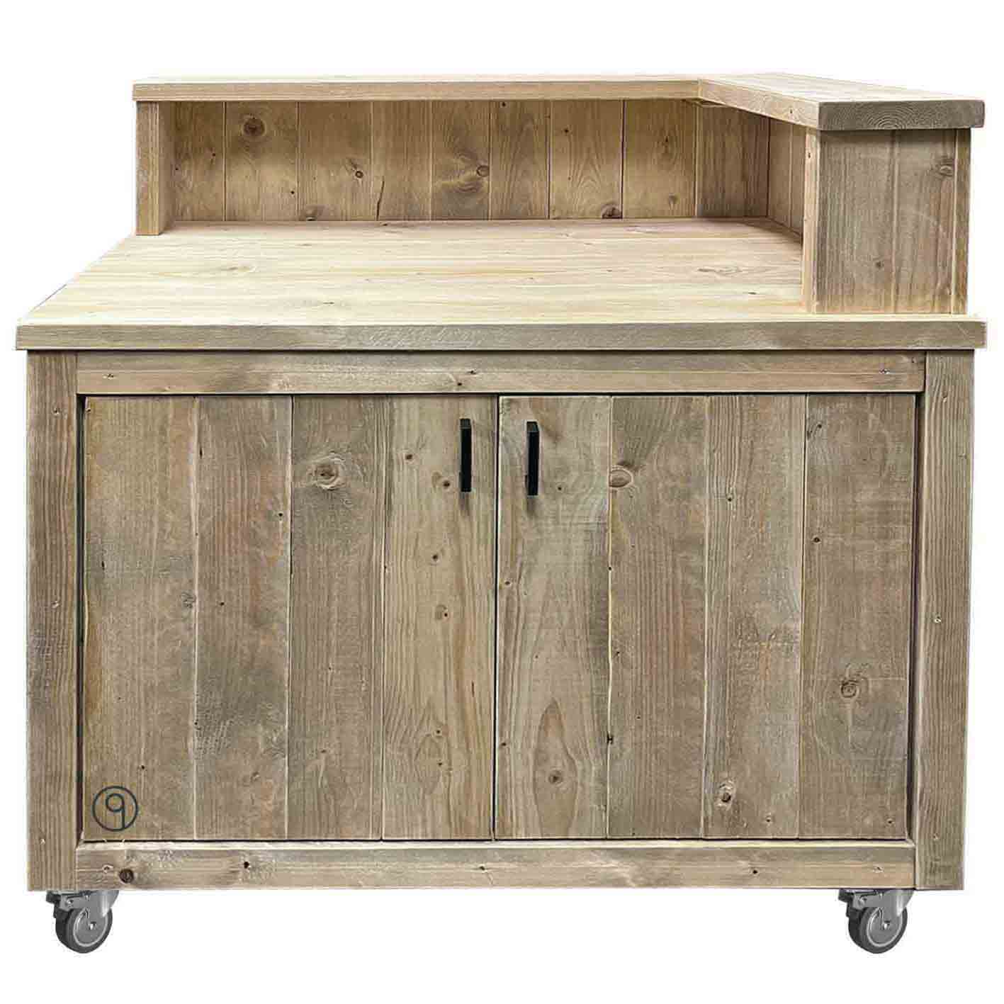 Bauholz Style: Grilltisch - Outdoorküche - Bar - Tresen - "PERTHONE WOOD-ONE-L"