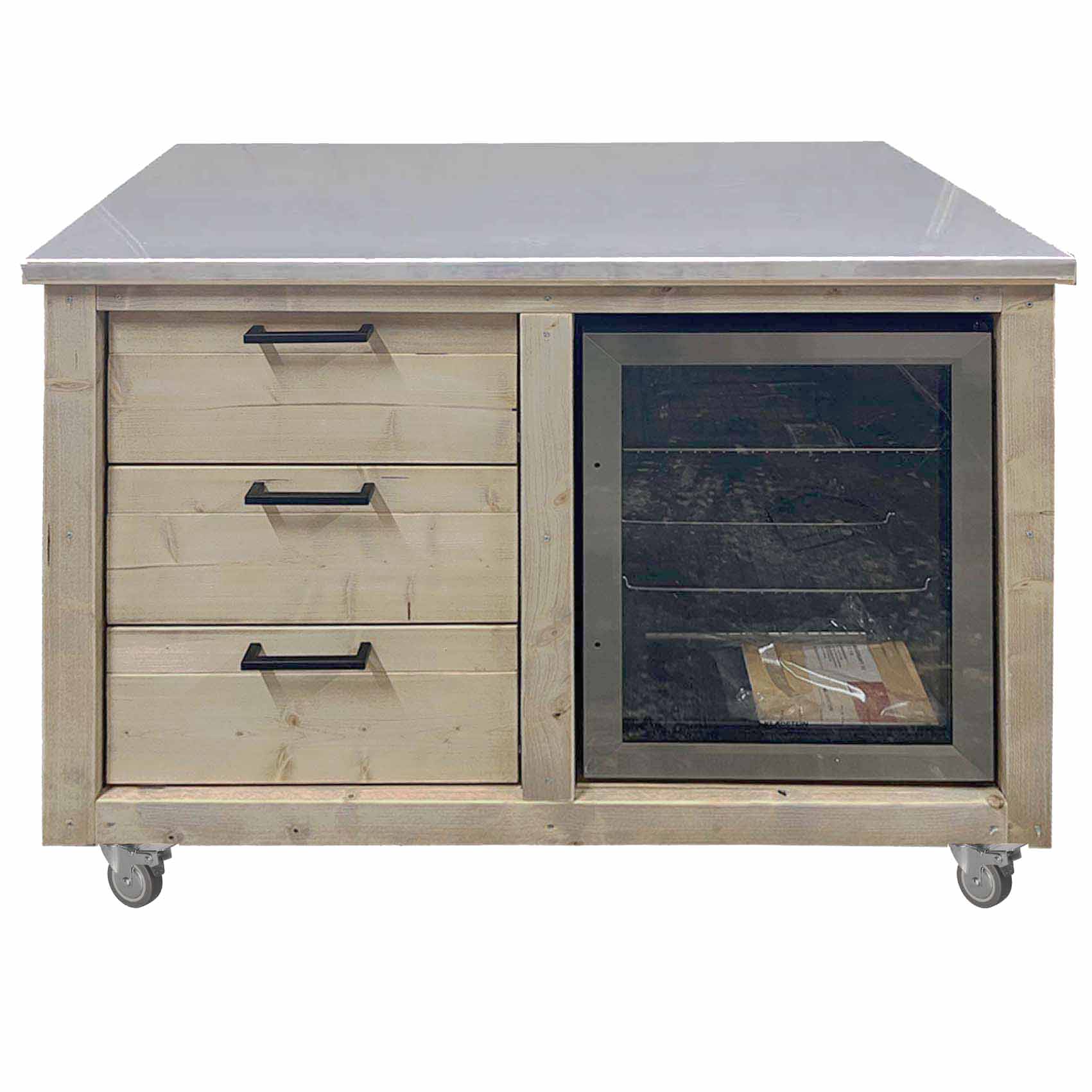 Bauholz Style: Grilltisch - Outdoorküche - Bar - Tresen - "PERTHONE WOOD-ONE-SLC"