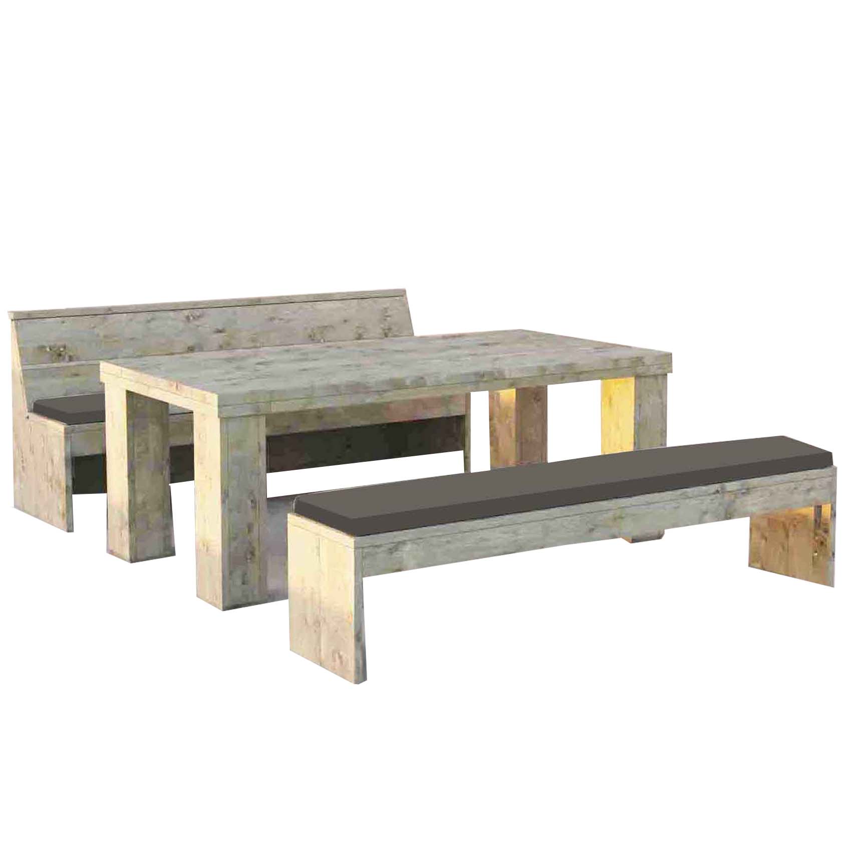 Bauholzmöbel Stil: Esstisch Garnitur "RICCIONE"