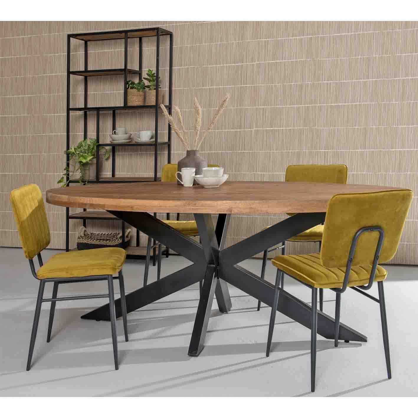 Ovaler Esstisch massiv Mango-Holz "VALENTO"