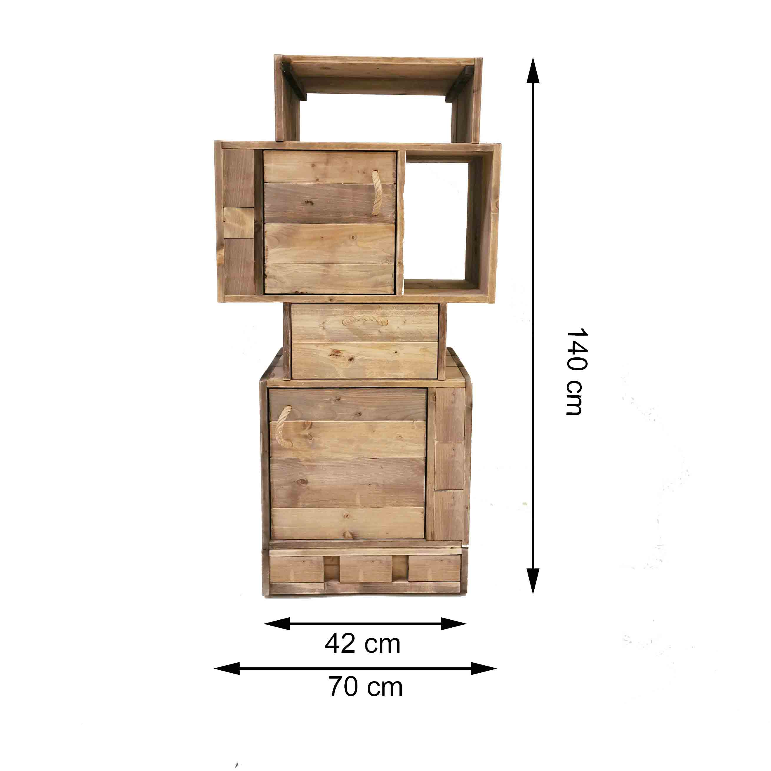 Palettenmöbel Würfelregal - Schrank  "KAITUNA"